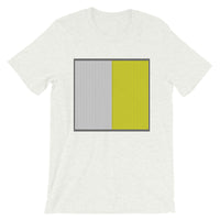 Grey Back White Yellow Lines Unisex T-Shirt Square Abyssinian Kiosk Fashion Cotton Apparel Clothing Bella Canvas Original Art