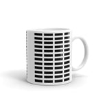 Black Grid Bars Kaffa Mug