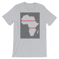 Africa Diagonal Lines Black Red Unisex T-Shirt Abyssinian Kiosk Fashion Cotton Apparel Clothing Bella Canvas Original Art