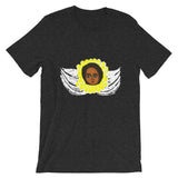 Yellow White Angel Unisex T-Shirt Traditional Ethiopian with Feathers and Wings Abyssinian Kiosk Ethiopian Bella Canvas Bella Canvas Original Art Fashion Cotton Apparel Clothing