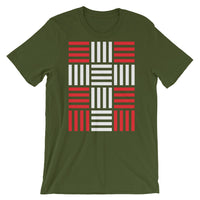 4 Lines White Cross Red Unisex T-Shirt Abyssinian Kiosk Christian Bella Canvas Original Art Fashion Cotton Apparel Clothing