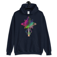 #10 Cross Experiment Unisex Hoodie Trip Trippy Colorful Ethiopian Coptic Orthodox Abyssinian Kiosk Christian Gildan Original Art Abyssinian Kiosk Fashion Cotton Apparel Clothing