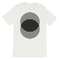 Black Lined Circles Unisex T-Shirt Abyssinian Kiosk Joining Circles Fashion Cotton Apparel Clothing Bella Canvas Original Art