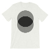 Black Lined Circles Unisex T-Shirt Abyssinian Kiosk Joining Circles Fashion Cotton Apparel Clothing Bella Canvas Original Art