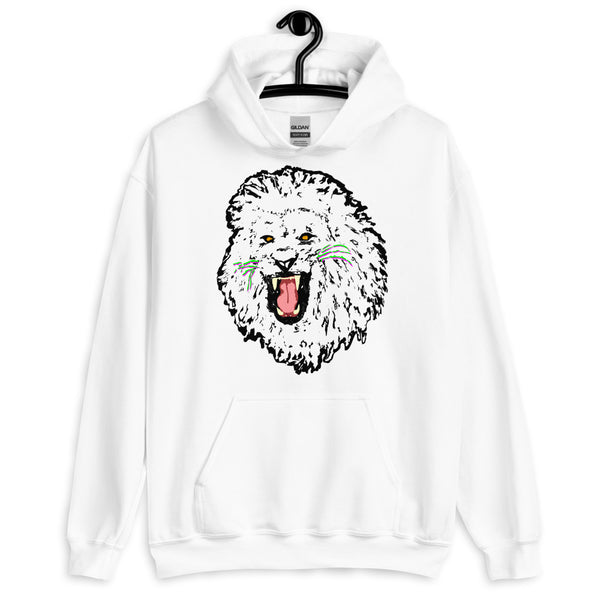 Lion Roar Black Outline Unisex Hoodie