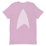 Custom Sisko Kid White Lines Unisex T-Shirt Heather Prism Lilac